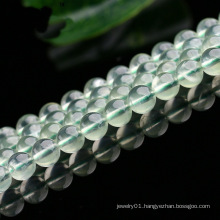 Factory direct natural prehnite loose Gemstone round Beads DIY bracelet